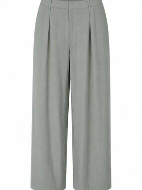 Anewsta Wide Leg Dress Pants Sage Green High Rise Trouser Size US 6 Career